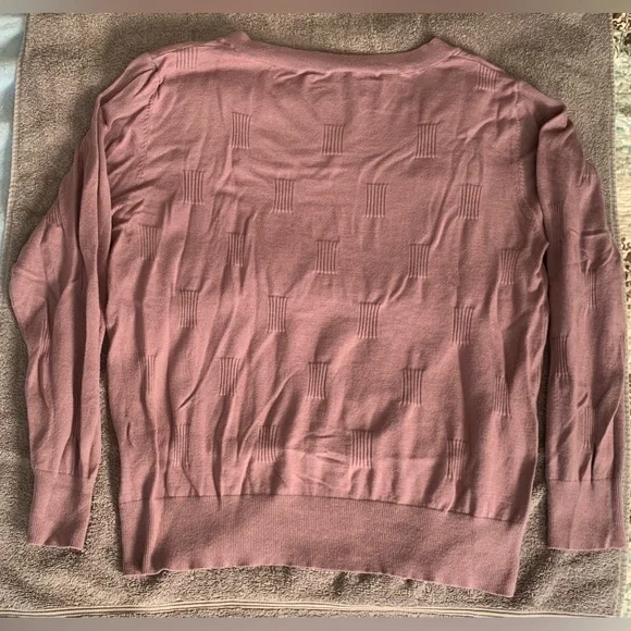 💜Arach & Cloz Sweater V Neck Casual Pullover Cozy Gray Purple - Size XL - Picture 4 of 10